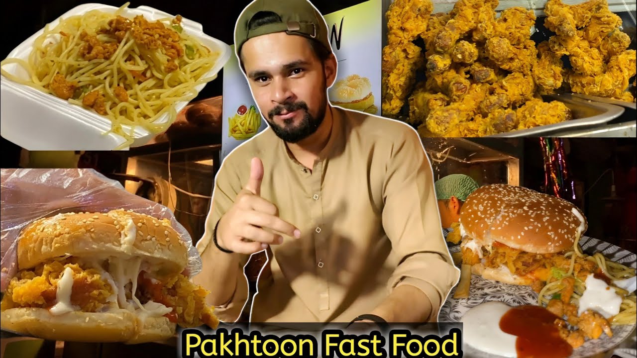 Special Street Food Zinger Burger And Chowmin | Pakhtoon Fast Food | Peshawar Food Series Epi-18