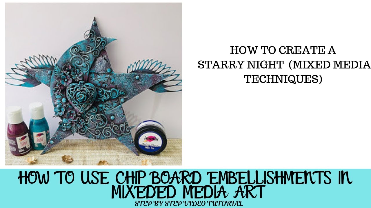 How To Use Chipboard embellishments | Mixed Media | Step by step | DIY Tutorial