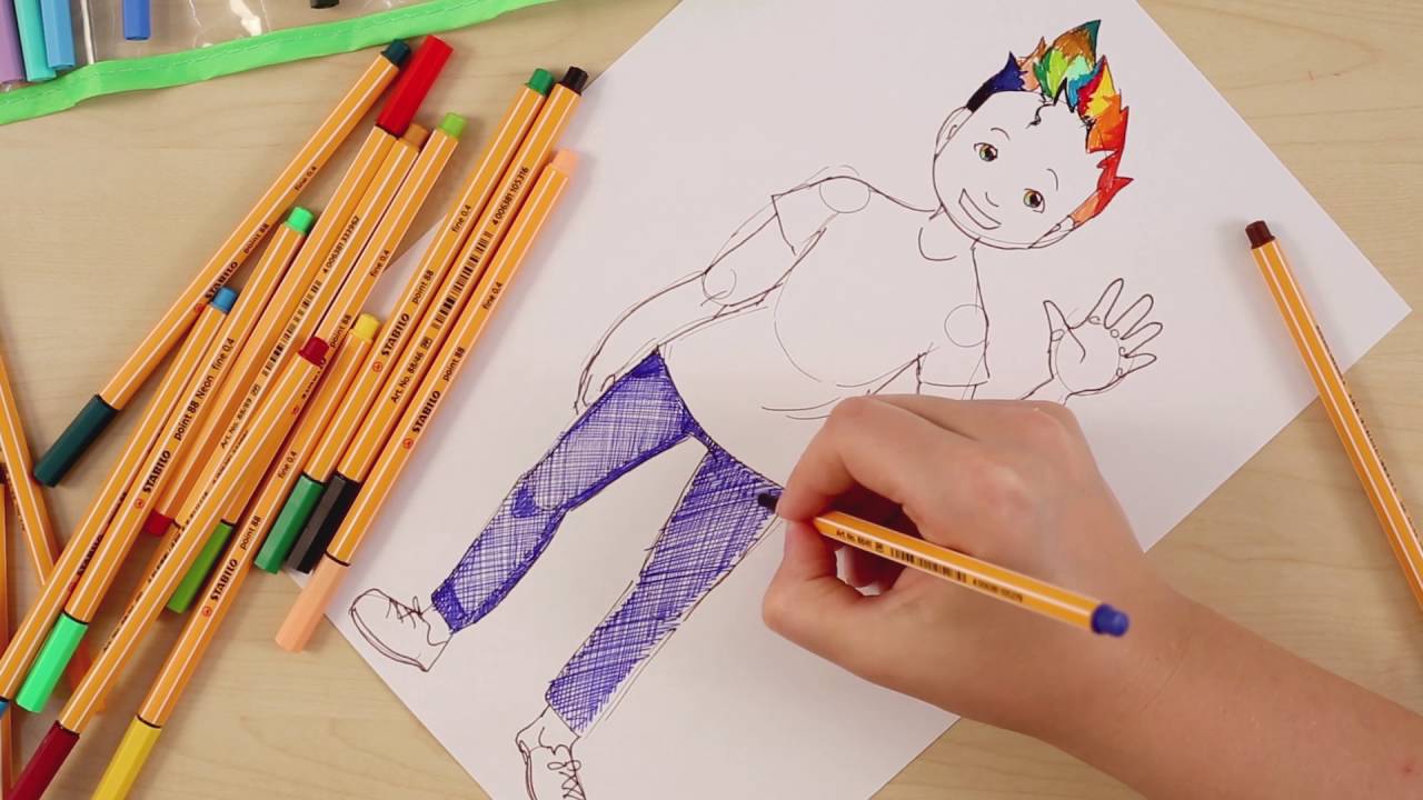 How to draw people (STABILO Tutorials, intermediate)