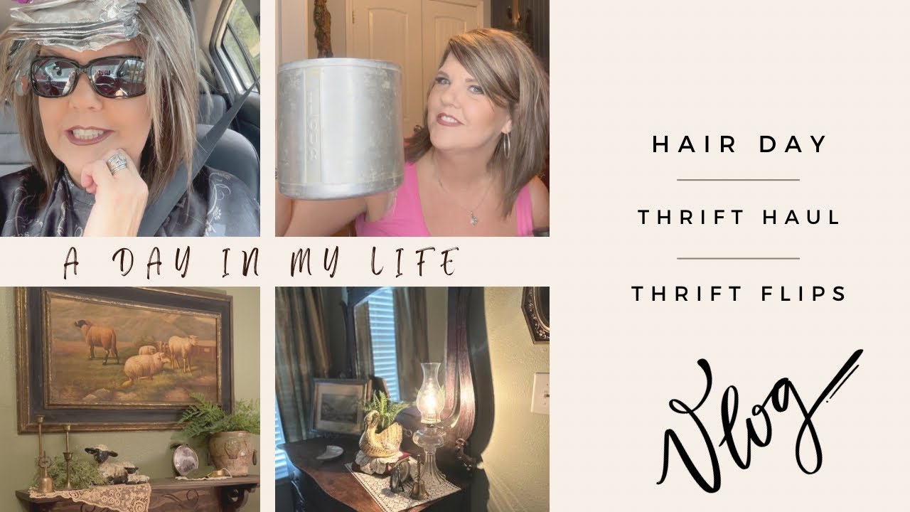 THRIFT HAUL + THRIFT FLIPS ~ HAIR DAY // DAY IN THE LIFE #thrifthaul  #thriftflip  #dayinthelife