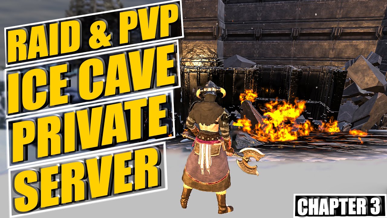 Raiding Ice Cave With 2 Naked Vault - How To Raid Ice Cave Location In Conan : Raid and Pvp Montage