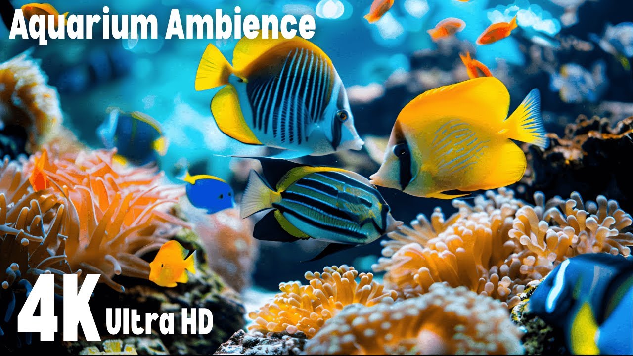 Soothing Aquarium Ambience 🐠 Gentle Piano Music for Study & Work Ambience