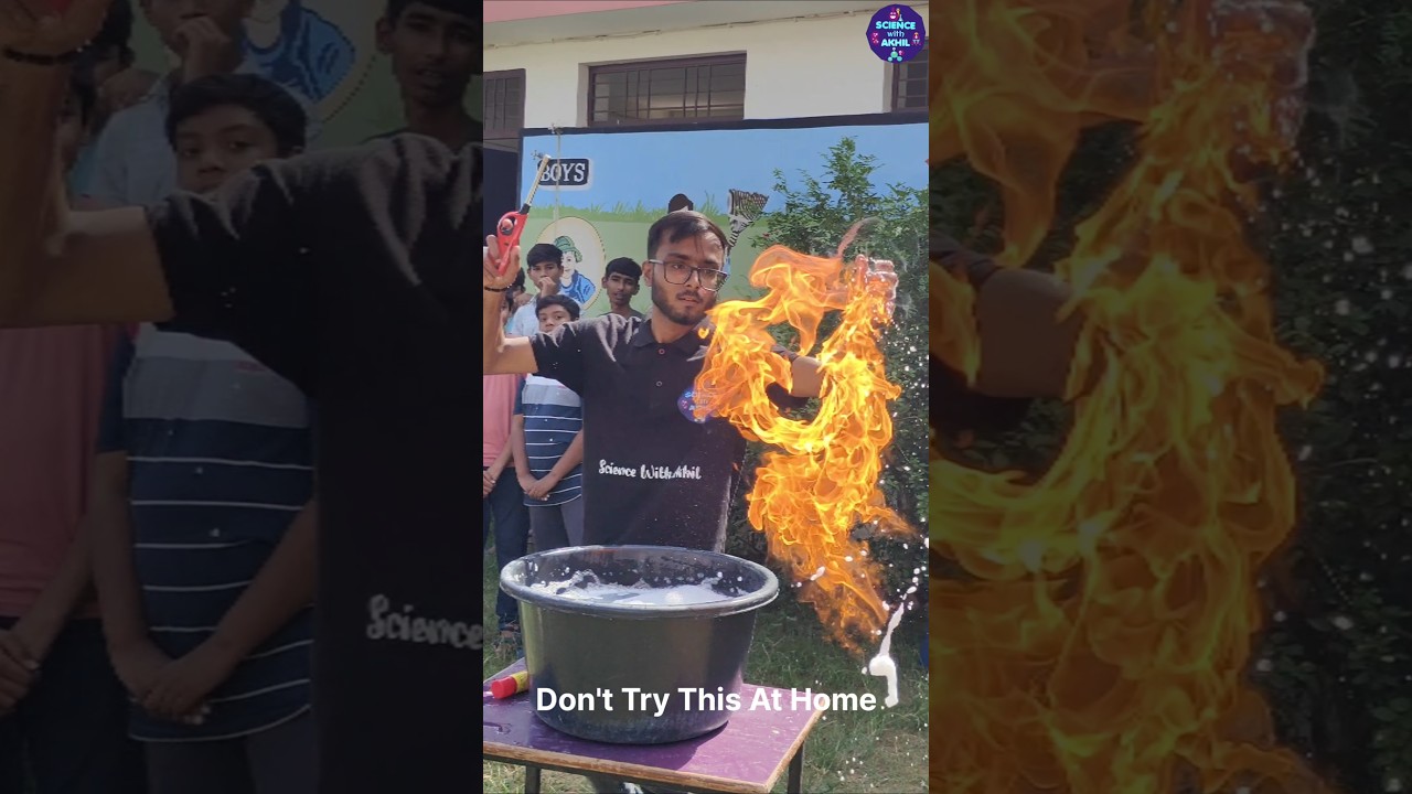 Apne hath mein aag🔥 lga li 😱 😱 Science Experiment @ScienceWithAkhil by @AkhilKaushikAkhi #science