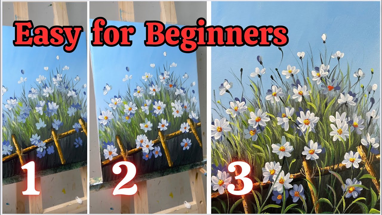 Beautiful Flower Painting / Step-by-Step for Beginners