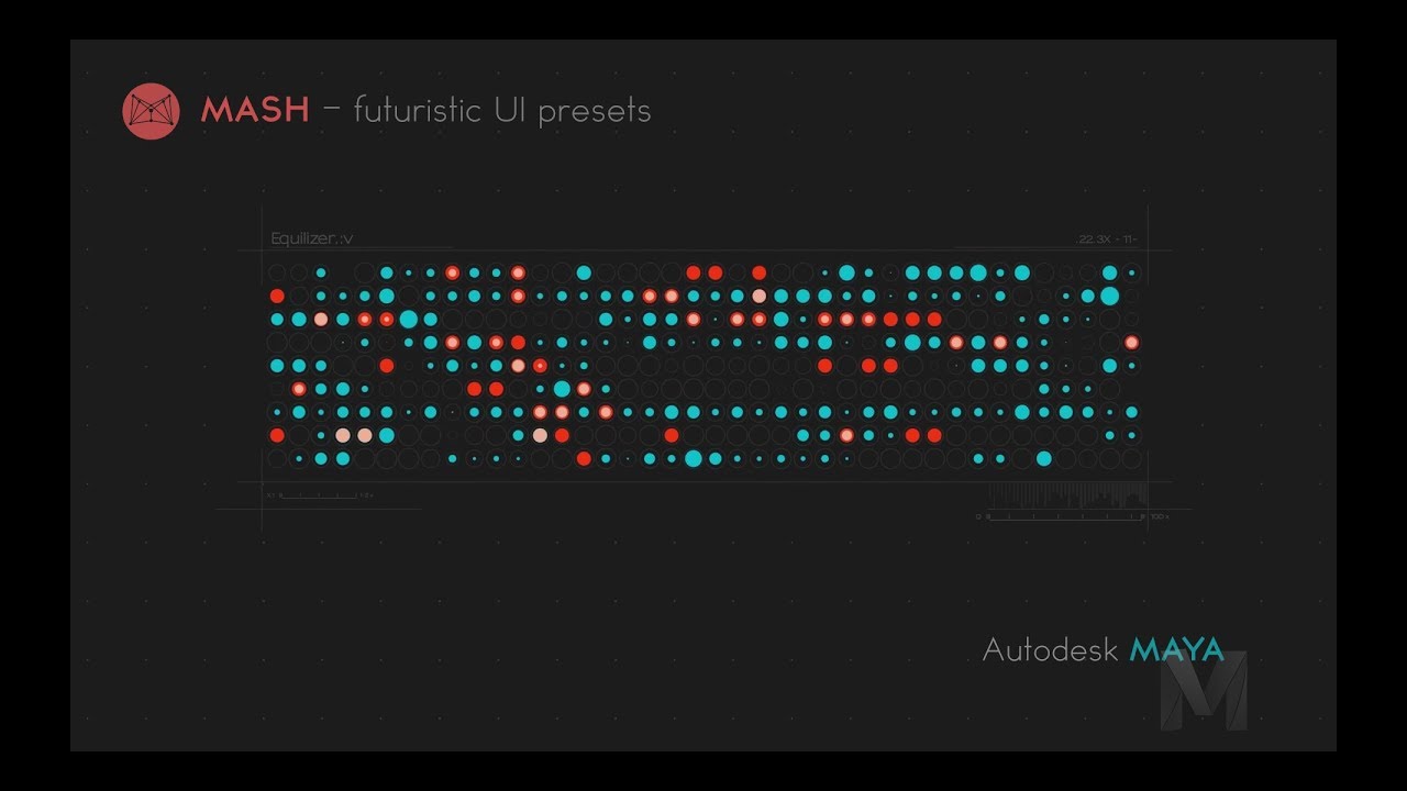 Autodesk Maya - MASH - futuristic UI presets