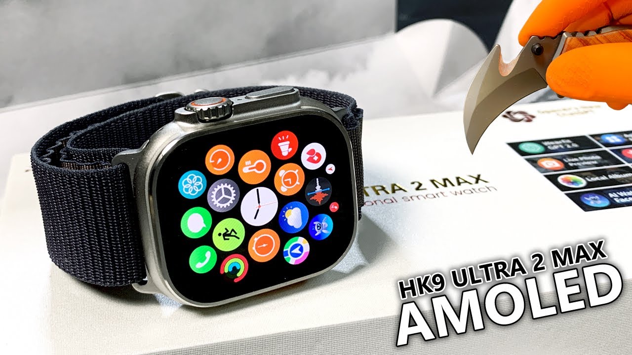 HK9 Ultra 2 Max AMOLED SmartWatch Unboxing & Full Review New Best Sport SmartWatch 2024 - ASMR