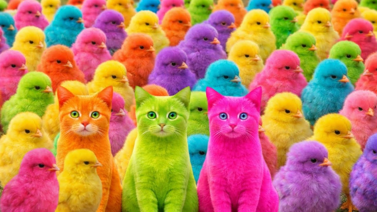 Tangkap Ayam Lucu, ayam warna warni, ayam rainbow, kelinci lucu, bebek lucu, ikan koi, Hewan Lucu