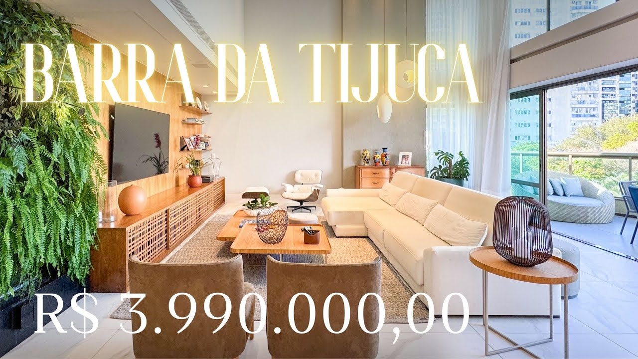 Península Barra da Tijuca | Apartamento Luxuoso com 3 Suítes e Pé Direito Duplo