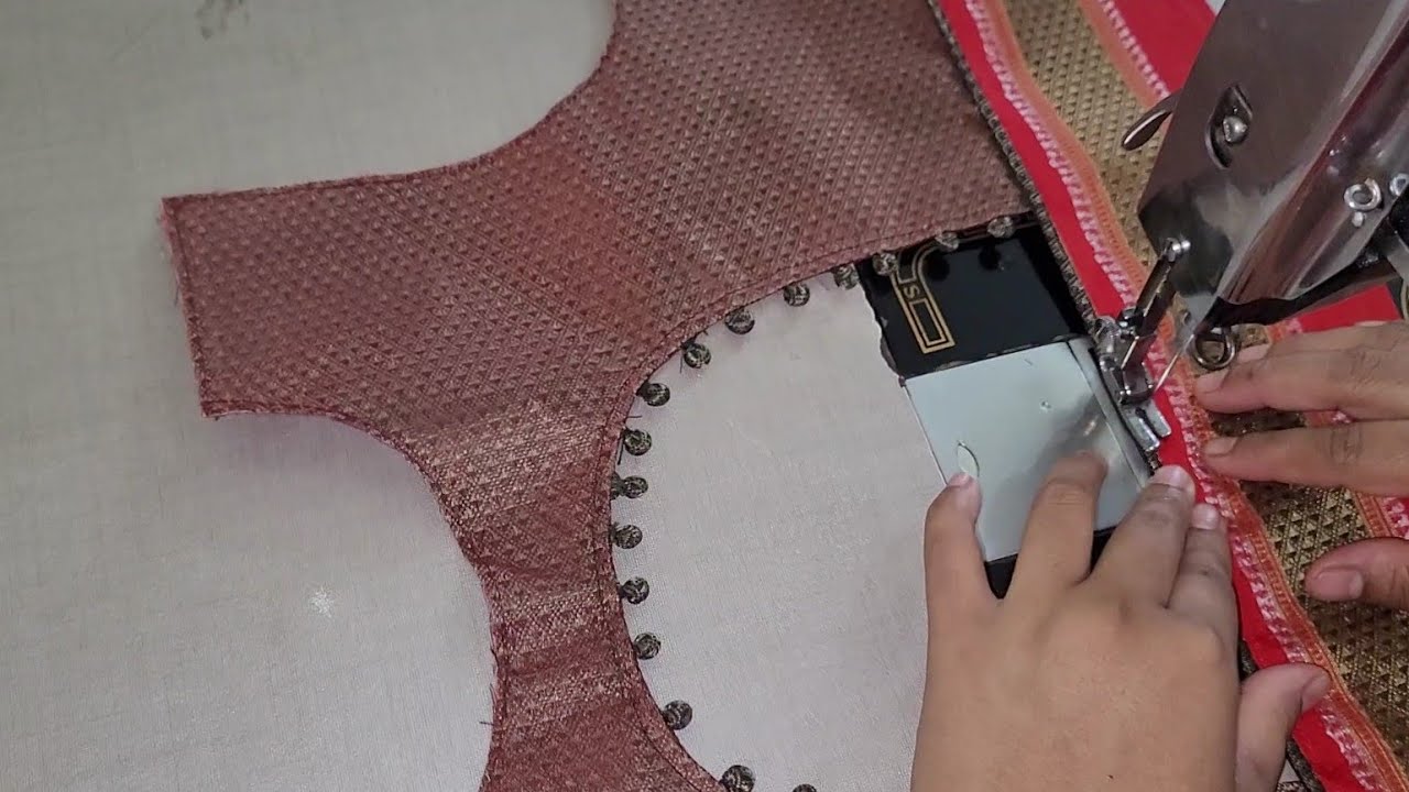 Boat neck blouse potli button design | Cutting and stitching back neck design