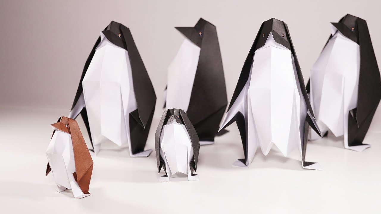 Origami Penguin (Jo Nakashima) - Paper Folding / Papier Falten / 종이접기 - Paper Crafts 1101 おりがみ
