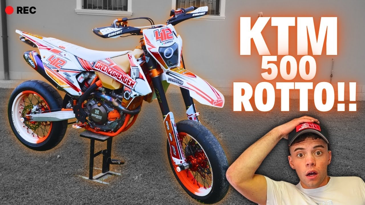 KTM 500 MOTARD ROTTO dopo una settimana.. *non benissimo*