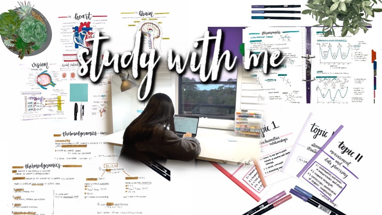 STUDY WITH ME (UNI WORK) *chill music* | studycollab: alicia