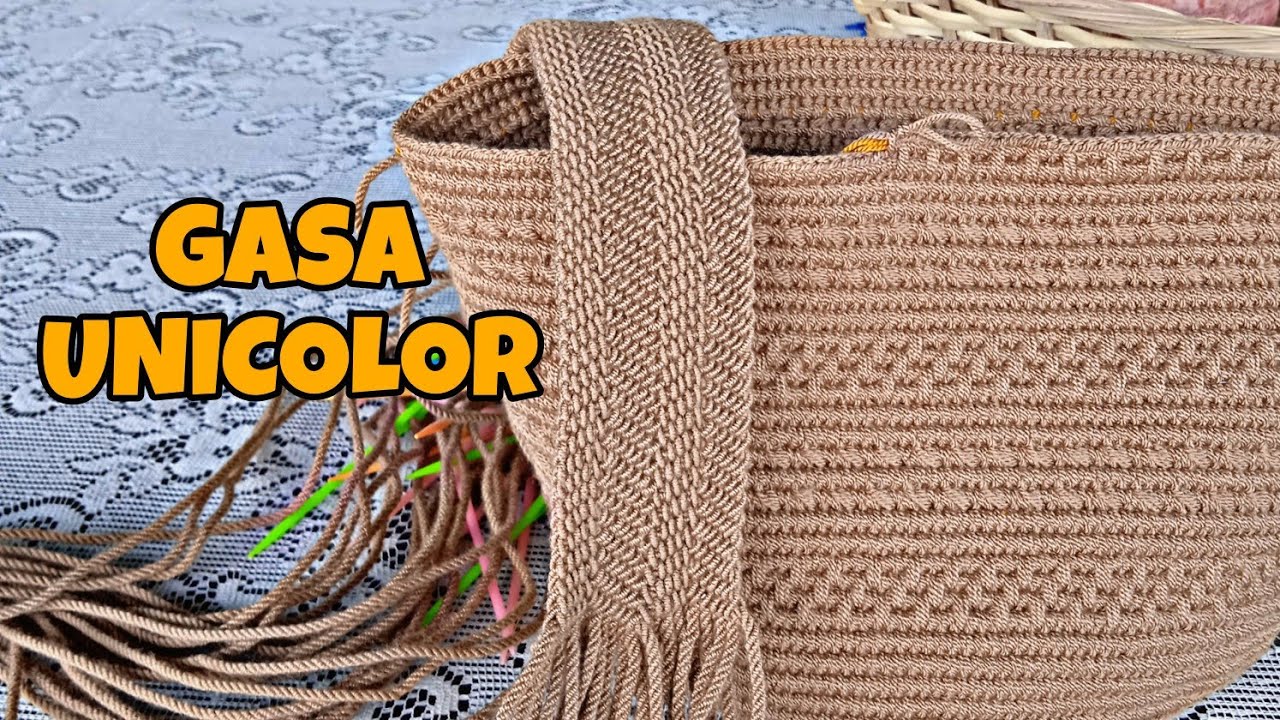 COMO HACER una GASA UNICOLOR para la MOCHILA WAYUU// 24 CORDONES (MUY FÁCIL)✅💁🏻