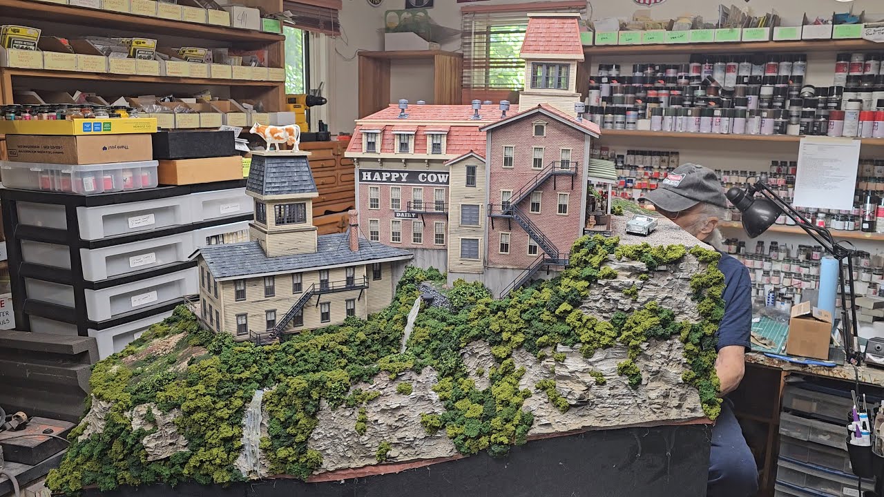 Part 4 Its Finished  Howard Zane's Happy Cow Diorama in O Scale, HI Rail Scale. We can build you one