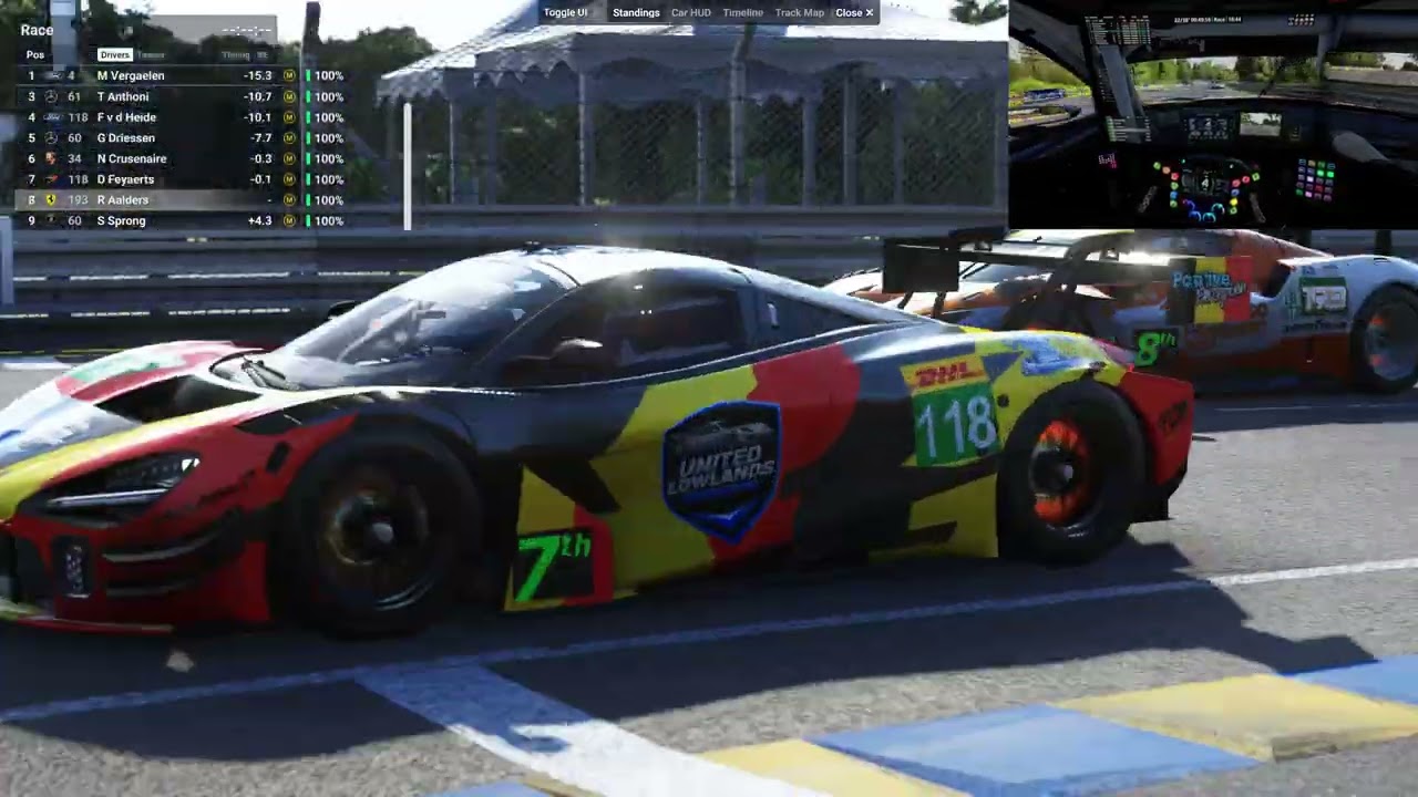 4K LMU United Lowlands Simracing Trackview with POV @ Le Mans WEC