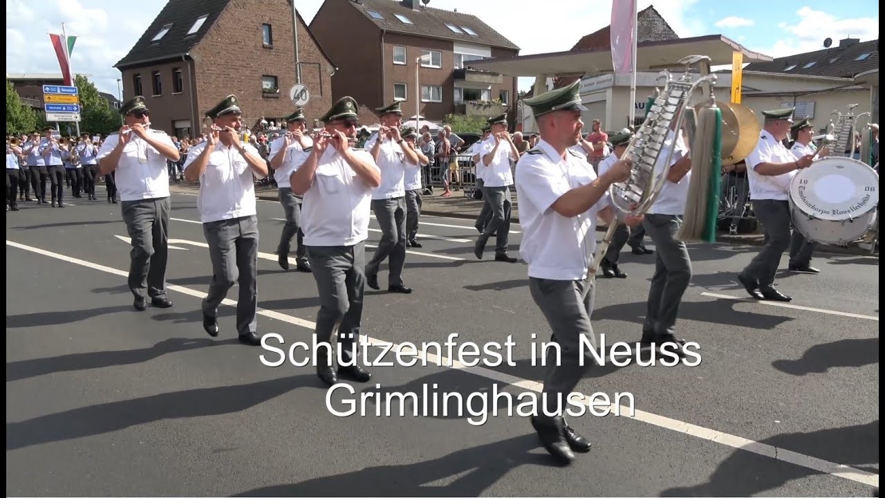 Schützenfest Grimlinghausen 13. 08 2023. Die Parde der Scheibenschützen, Artillerie und Reitercorps.