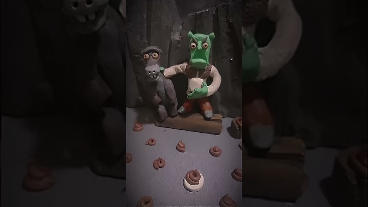 шрек из пластилина #шрек #анимация #stopmotion #claymatiom #animation