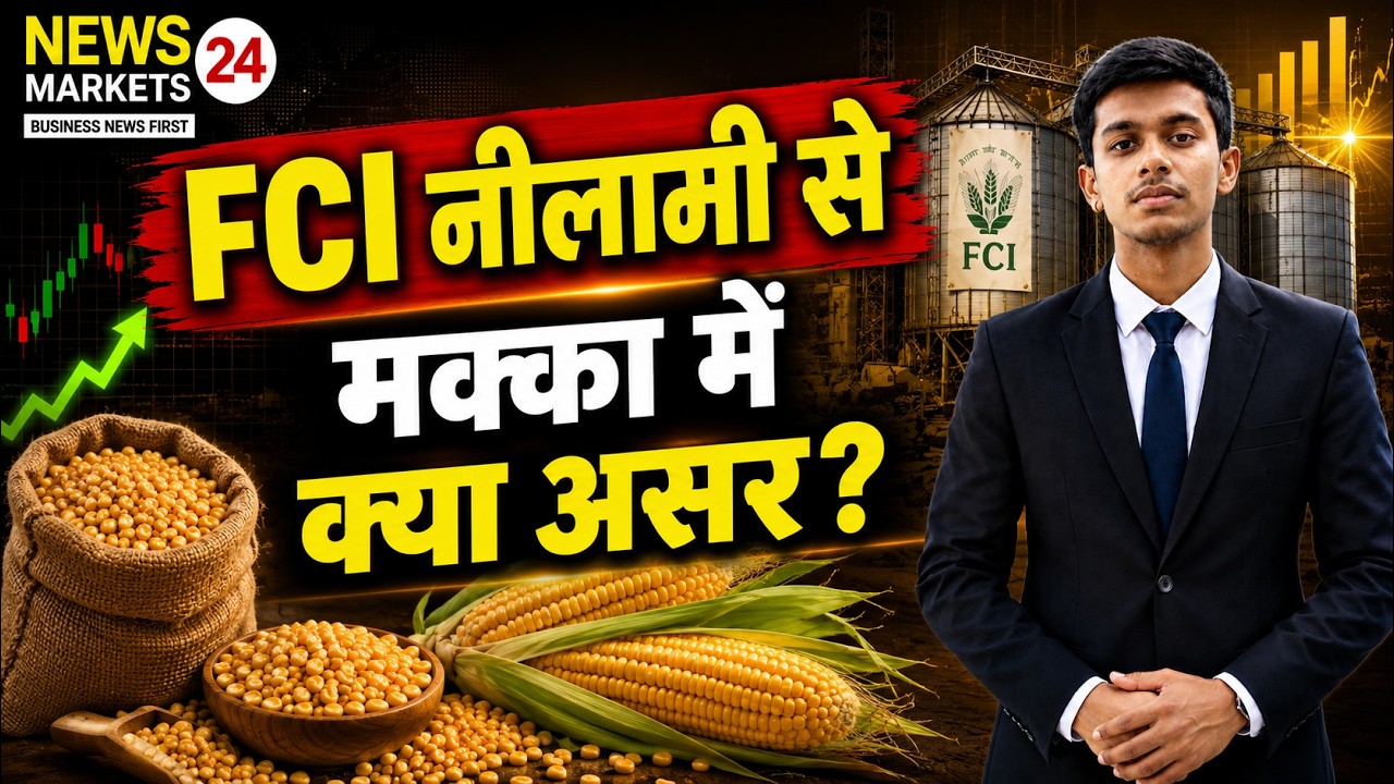 मक्का में तेजी कमजोर! FCI नीलामी से बढ़ी चिंता | Maize Market Today ! #newsmarkets24