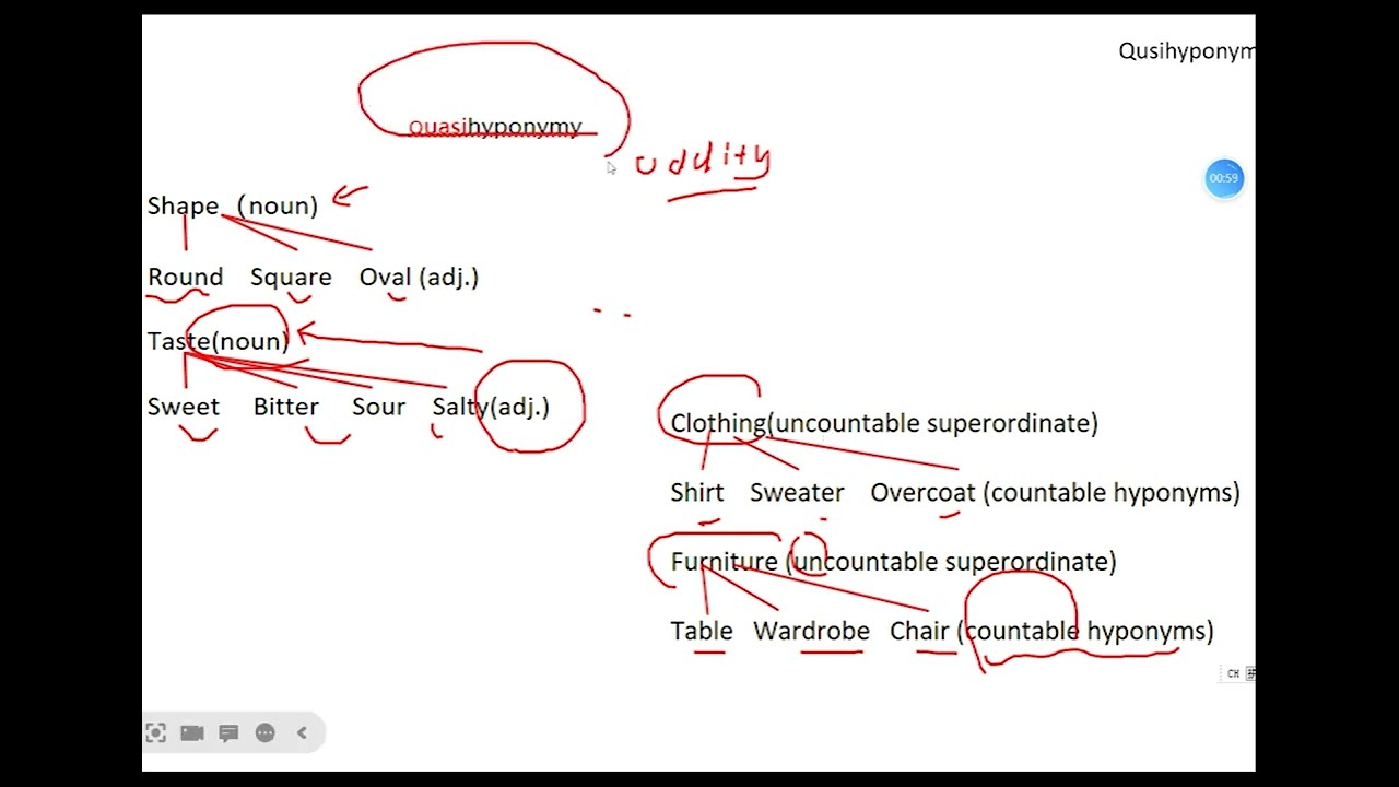 Linguistics explained-- Morphology-- hyponymy in 2 minutes