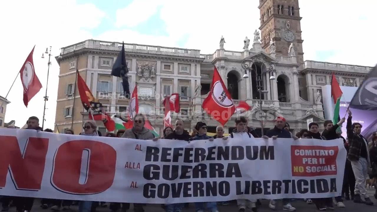 Thousands take the streets in Rome to say no to war and to Meloni government