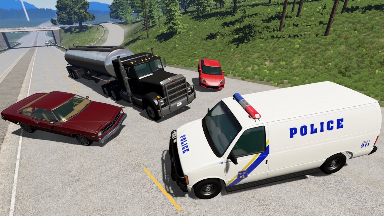 Crazy Truck Rampage - Gavril T-Series with Tanker Trailer MOD #42 - BeamNG Drive game