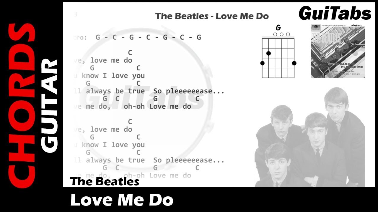 LOVE ME DO 🎸 - The Beatles ( Lyrics - GUITAR Chords 🎸- Karaoke )