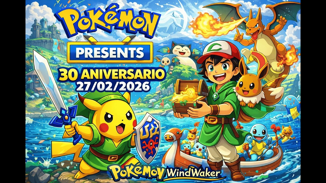 POKÉMON PRESENTS 30 ANIVERSARIO 27/02/2026 - POKÉMON WINDWAKER xDDD
