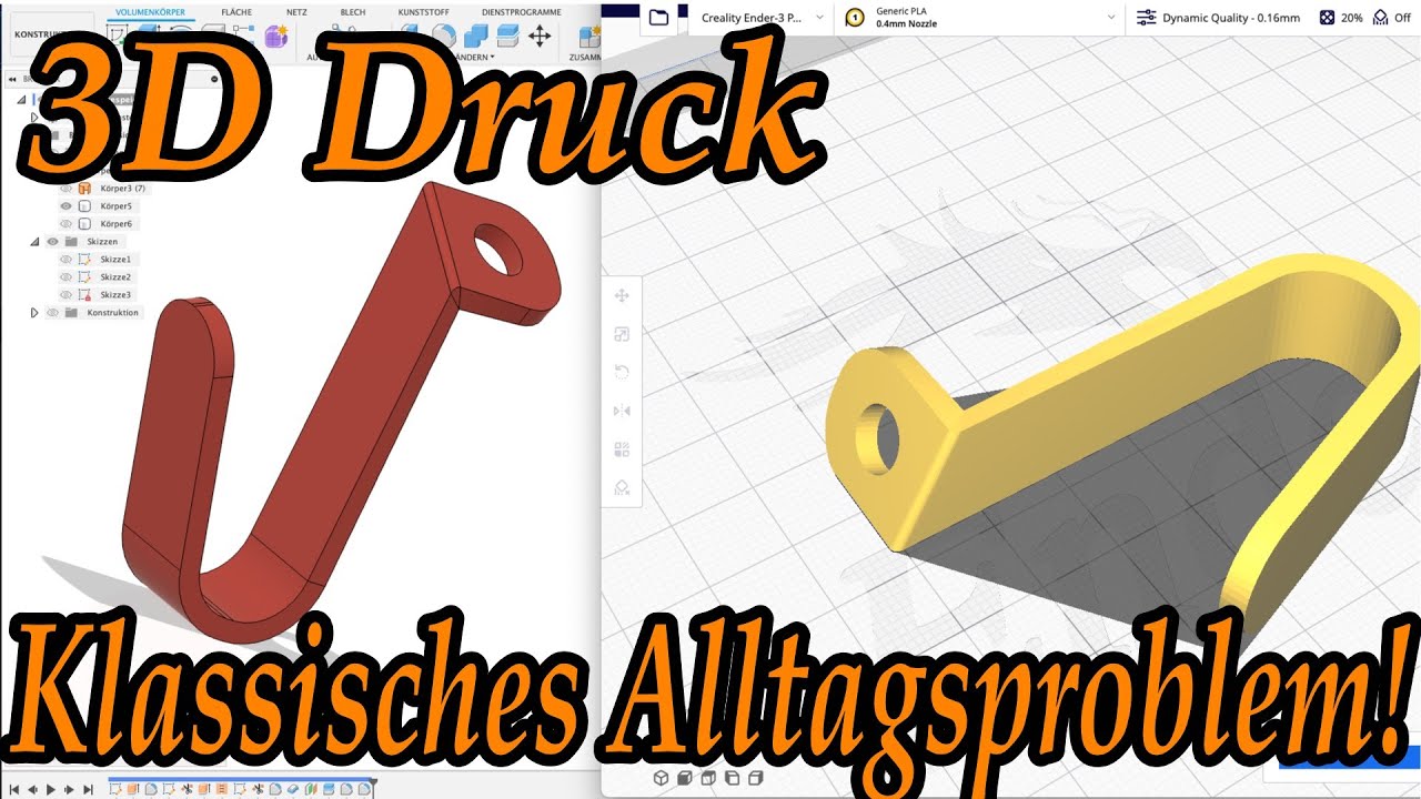 Alltagsproblem Haken lösen! Fusion360 Tutorial Deutsch CAD