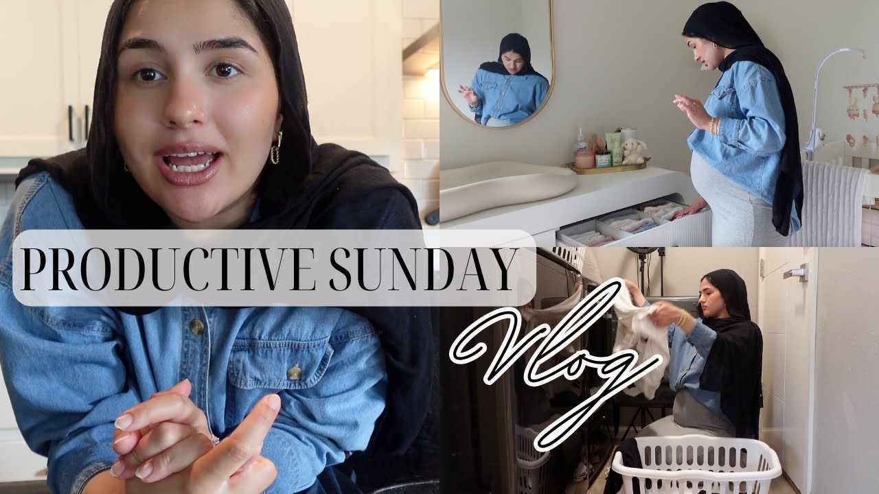 VLOG: Productive Sunday! Cleaning, baby room prep, & self care evening!