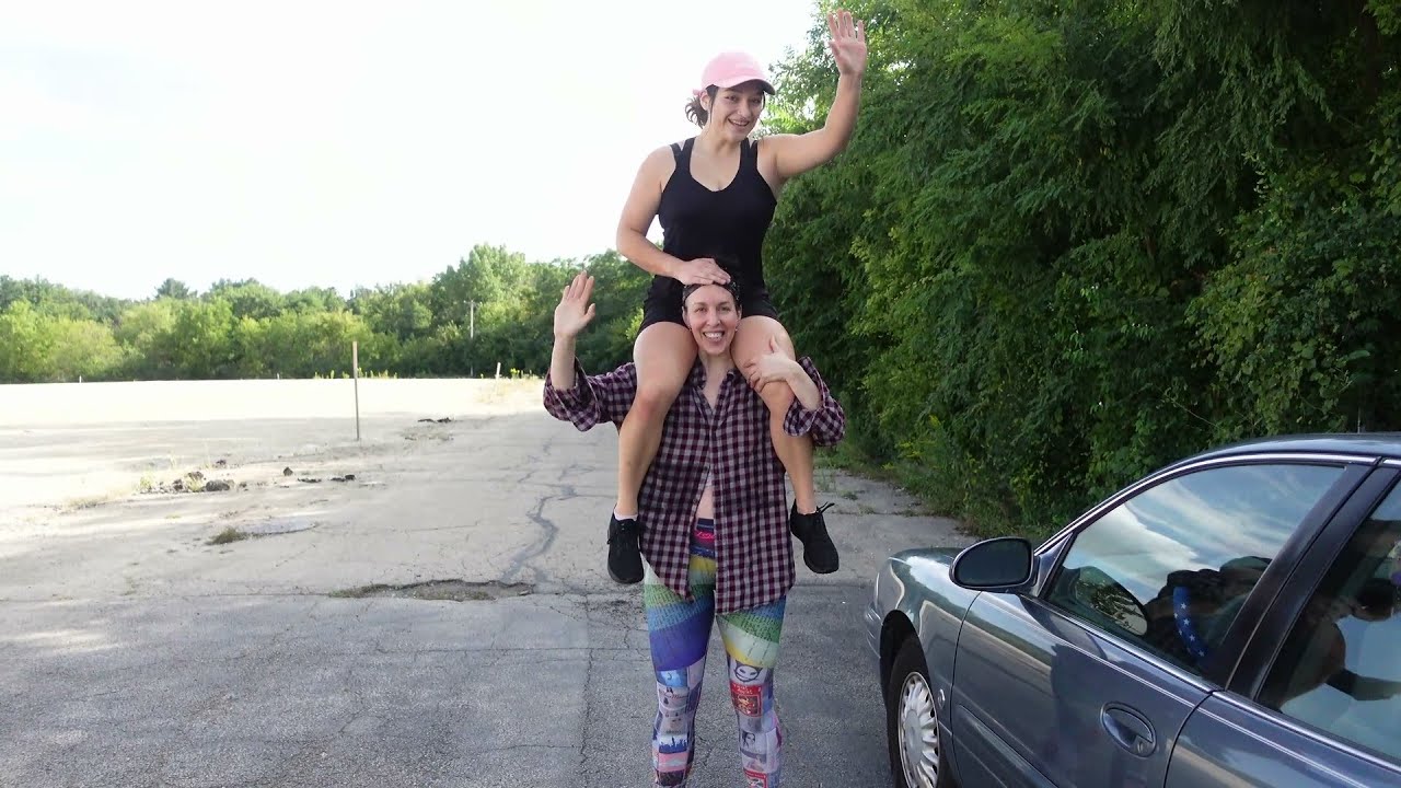 Shoulder Ride a Girl Outside ( She is Terrified )