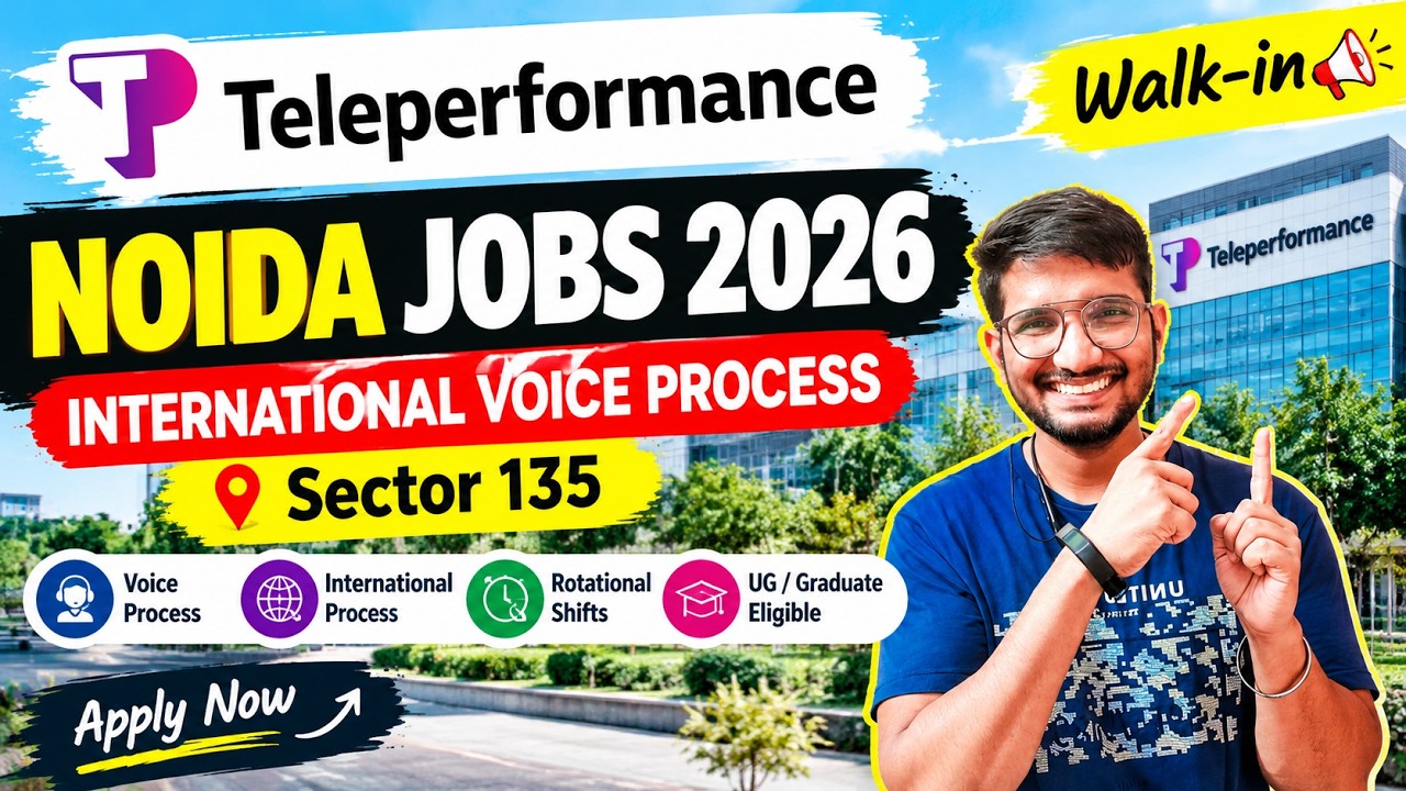 Jobs in Noida 2026 | Teleperformance Hiring | International Voice Process | Noida Jobs 2026