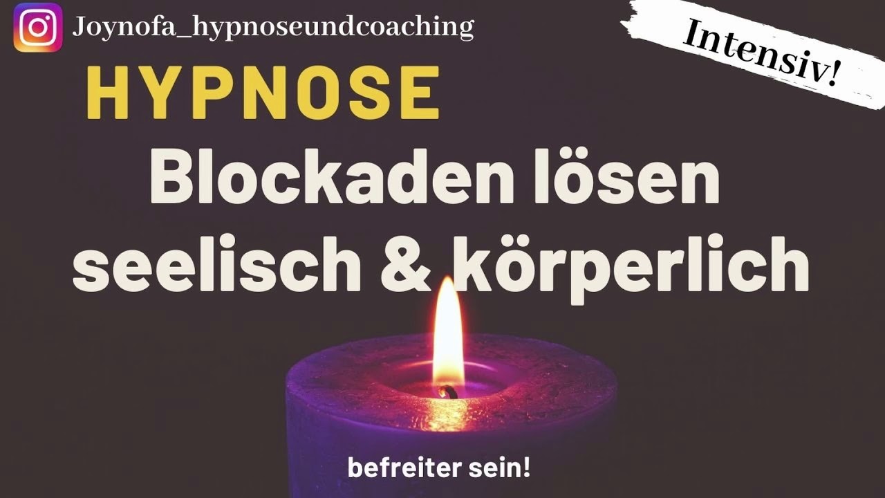 Blockaden lösen, seelisch und körperlich eine Hypnose damit du  dich wieder  befreiter fühlst!