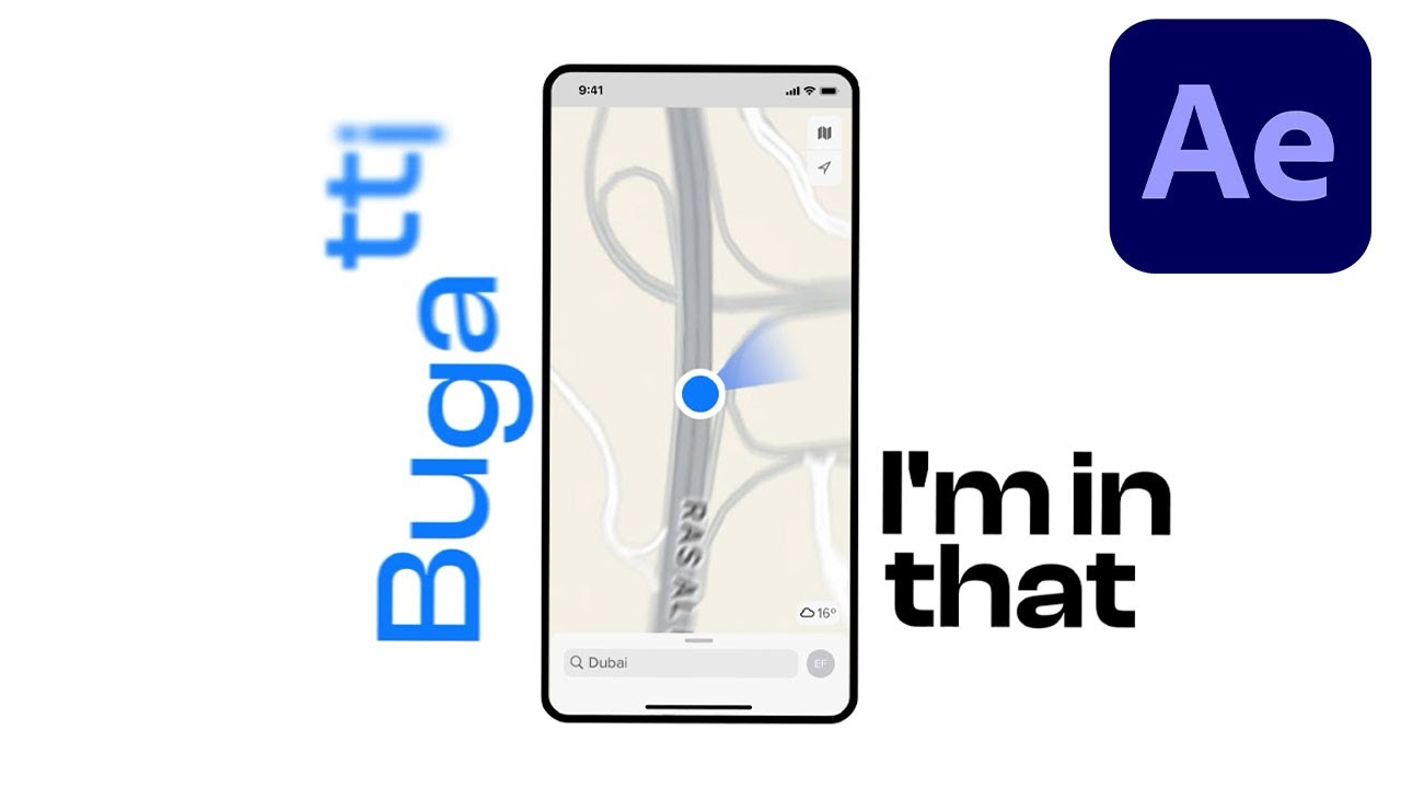 MAKE APPLE MAPS UI ANIMATION [AFTER EFFECTS]