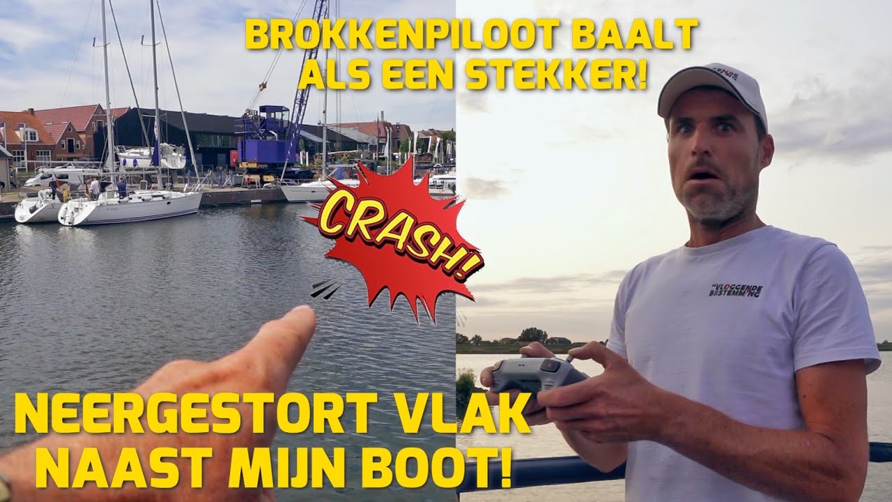 NEERGESTORT VLAK NAAST MIJN BOOT! BROKKENPILOOT BAALT ALS EEN STEKKER! #185