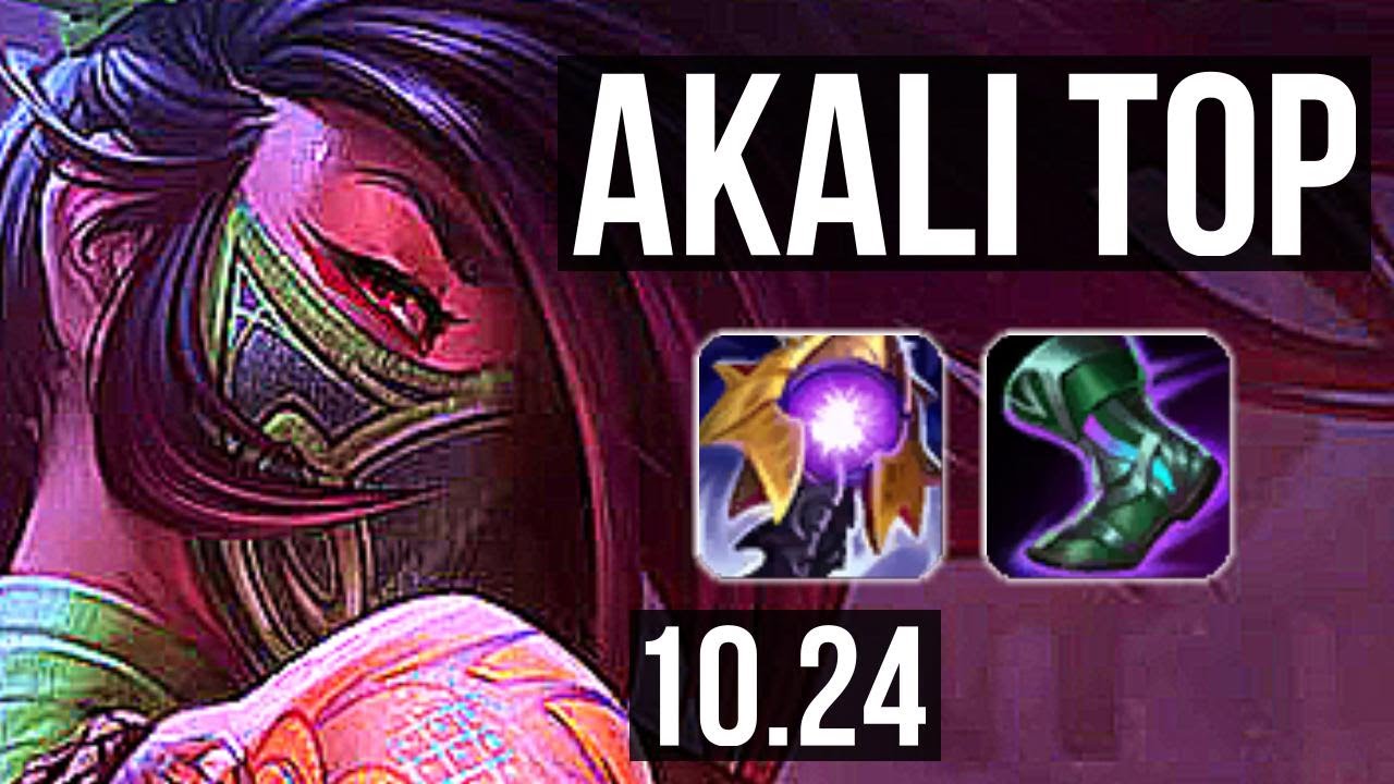 AKALI vs YASUO (TOP) | 1.1M mastery, 7/2/4, Dominating | EUW Grandmaster | v10.24