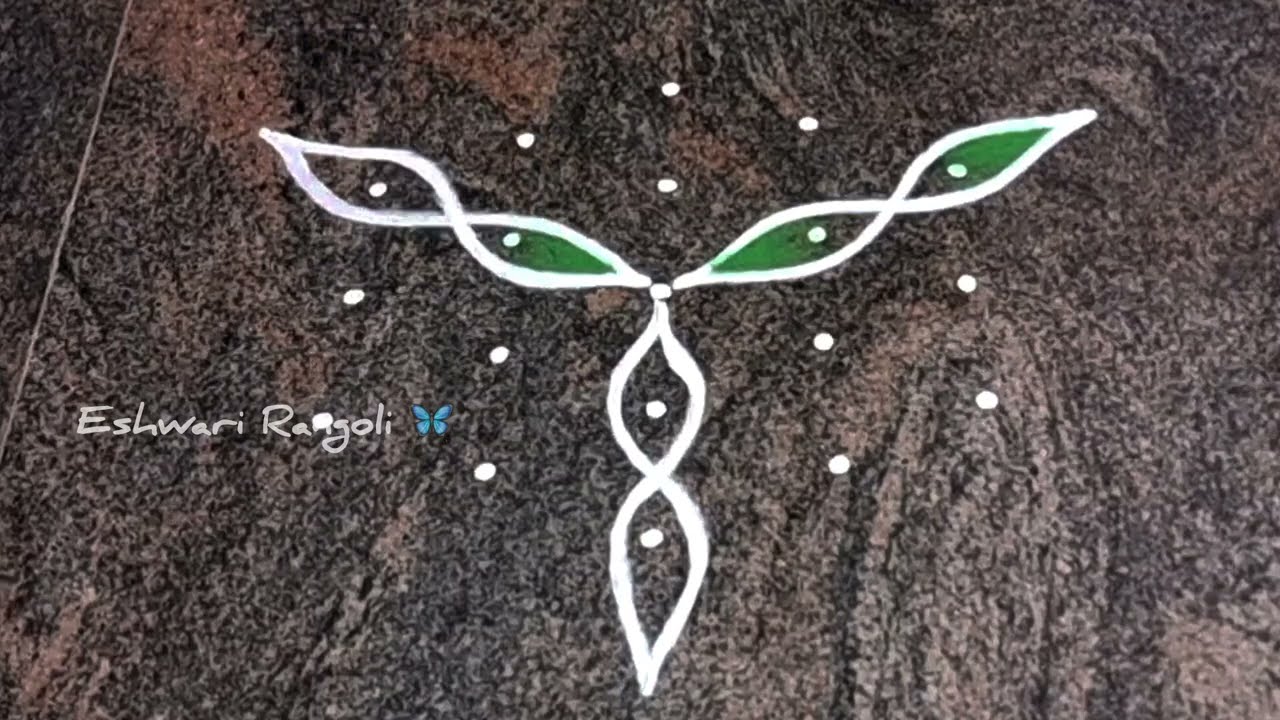 Easy & Simple Ugadi Festival rangoli🍃Simple Festive Flower Designs🍃Small festival rangoli designs