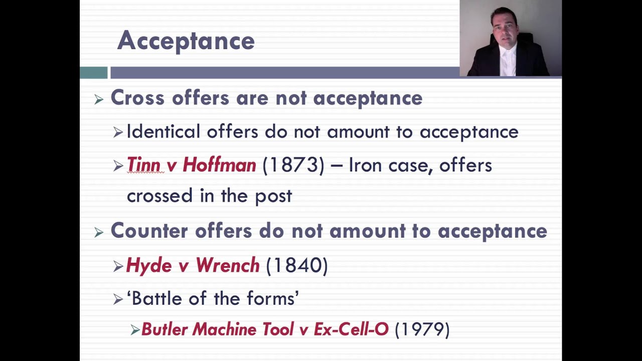 Acceptance Lecture (1 of 3)