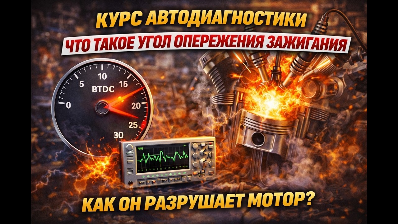 Курс автодиагностики, Что такое угол опережения зажигания, Как он разрушает мотор?