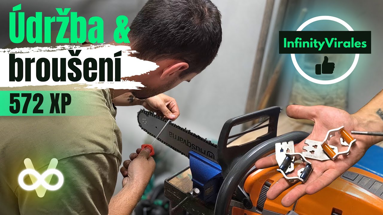 Udržba motorové pily 🔧🪚 | Jak jsem se učil brousit řetěz? 🗡️ 😇