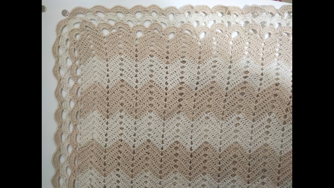 Tutorial copertina neonato zig zag - semplice e veloce