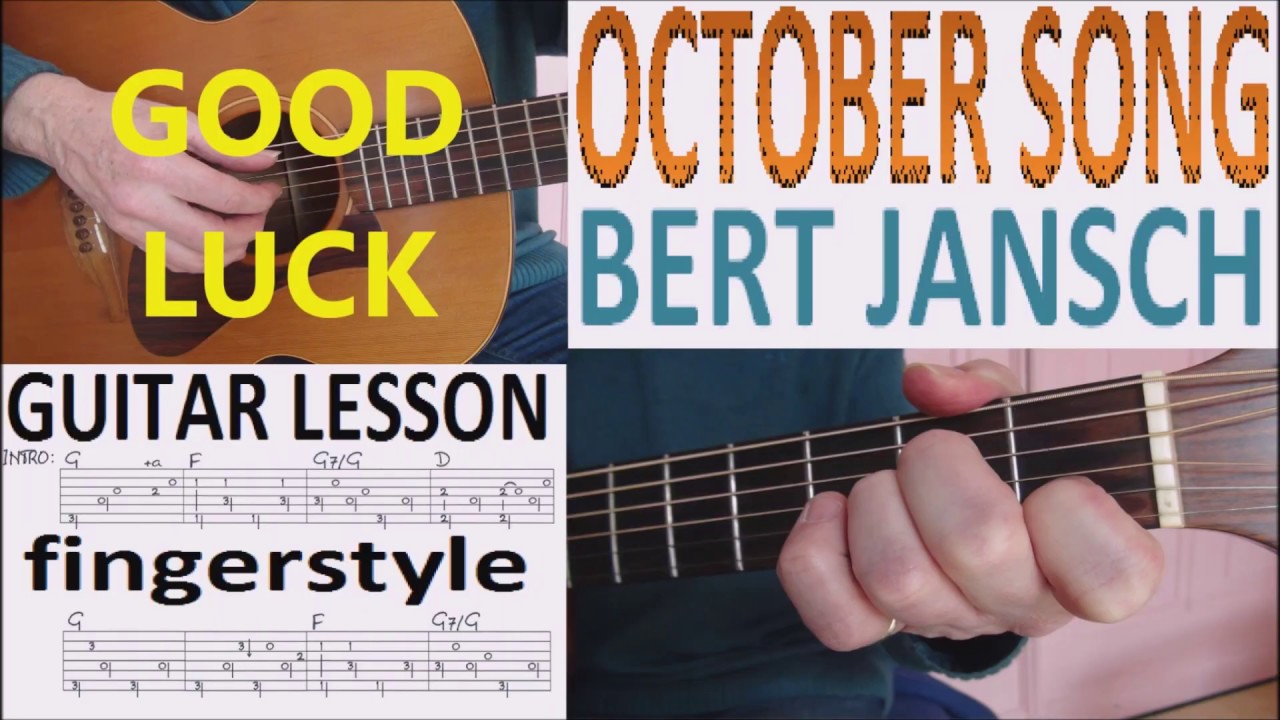 OCTOBER SONG - BERT JANSCH fingerstyle GUITAR LESSON