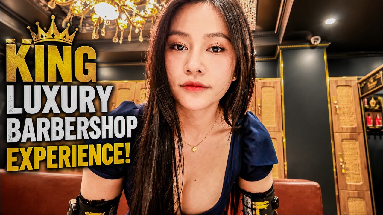 I Tried Vietnam&rsquo;s KING LUXURY BARBERSHOP 🇻🇳 | Full Service ASMR Experience