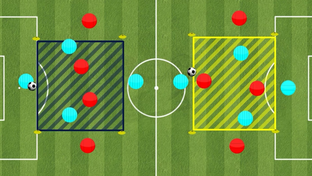 Игра через полузащиту — вся часть всей тренировки