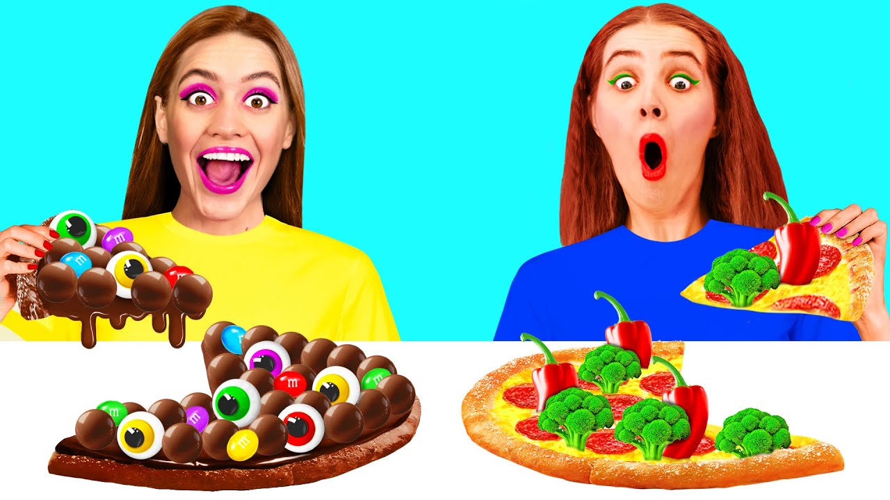 تحدي تزيين البيتزا | تحديات طعام مضحكة Teen Challenge