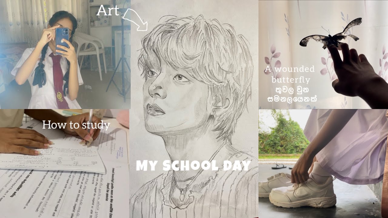 ඇඹිලිපිටියේ ඉස්කෝලේ දවසක් 🏫🎒☆ My school day | Studying, Drawing & a Calm Day මන් පාඩම් කරන විදිය 📉