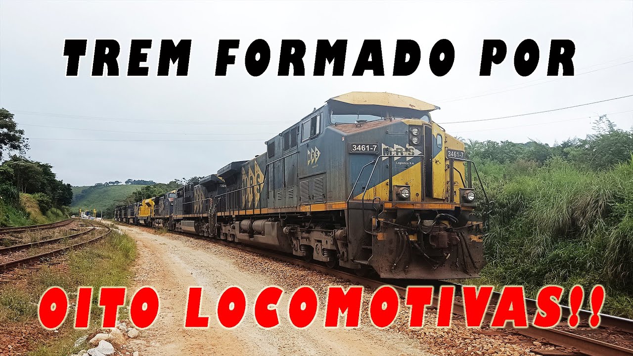 Trem formado por oito locomotivas! WOC5703 entre Mário Castilho e P1-7 na visão do maquinista