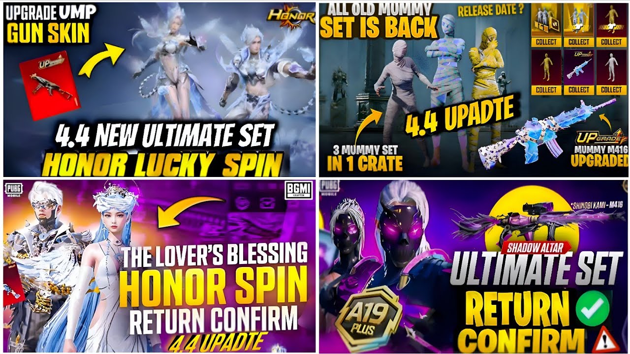 🔴NEXT ULTIMATE SET BGMI 4.4😍| NEXT HONOR SPIN BGMI🔥| SEALED NETHER M416 RETURN🥶| SHINOBI KAMI RETURN