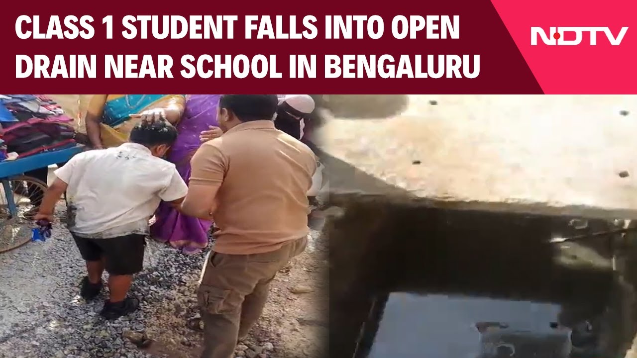 Bengaluru News | Bengaluru Civic Apathy: Class 1 Student Falls Into Open Drain Near School
