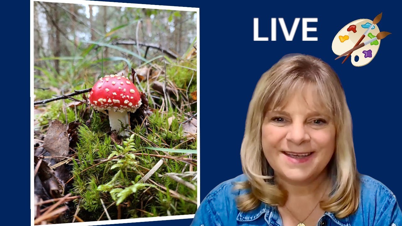 Jak namalować muchomorka w lesie farbami akrylowymi LIVE
