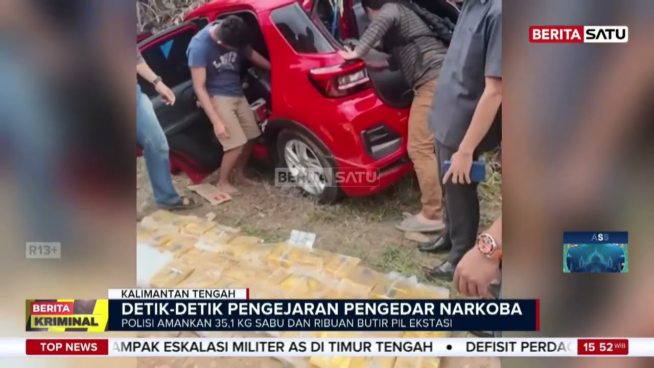 Aksi Kejar-kejaran di Trans Kalimantan, 35 Kg Sabu Disita #beritasatu